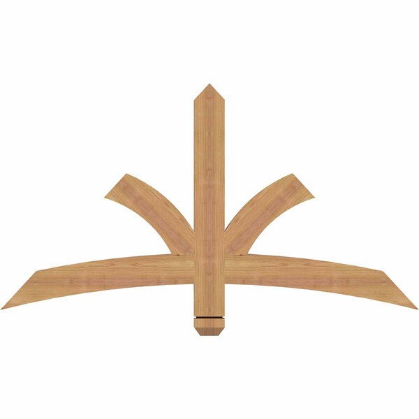 Ekena Millwork Davenport Timber Gable Bracket, Western Red Cedar, 48"W x 26"H x 1 1/2"D x 3 1/2"F, 13/12 Pitch GBW048X26X0204DAV00SWR - main